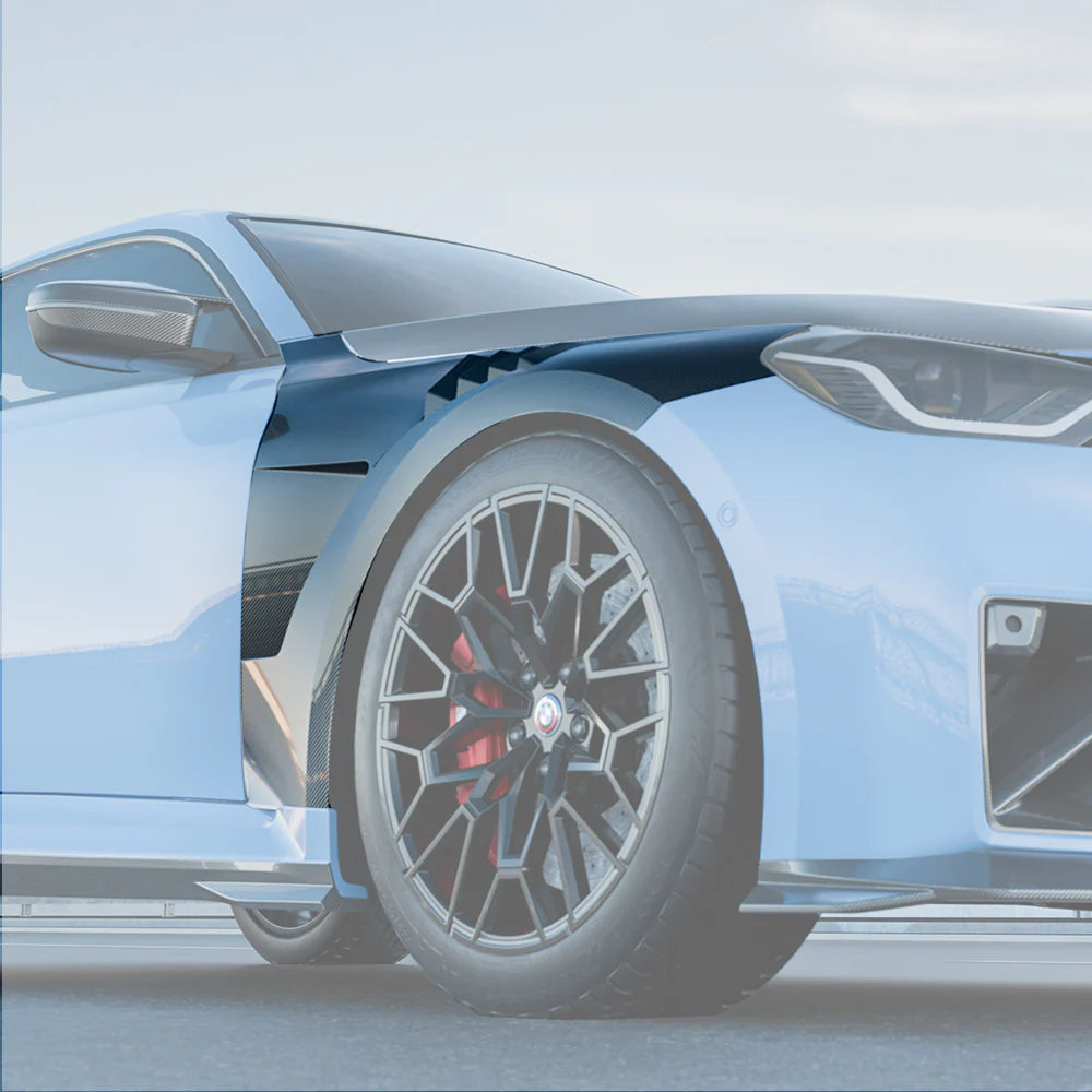 SOOQOO Carbon Fibre Fender Replacements - Compatible with BMW M2 (G87) - SOOQOO Official Front Fenders Complete