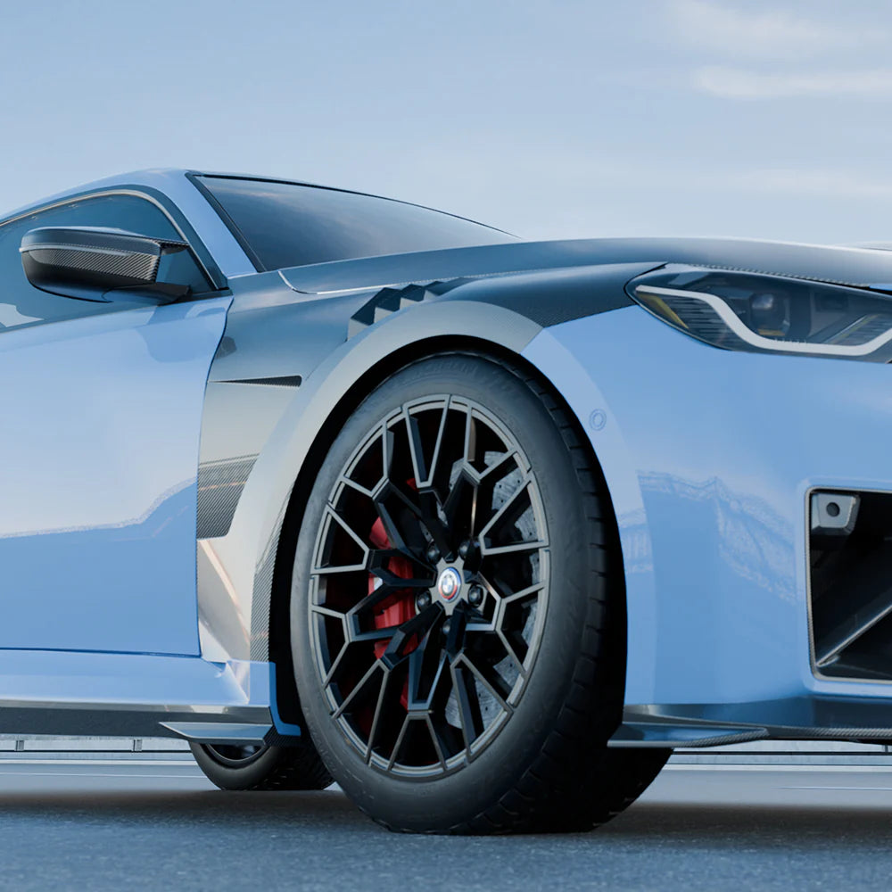 SOOQOO Carbon Fibre Fender Replacements - Compatible with BMW M2 (G87) - SOOQOO Official Front Fenders Complete