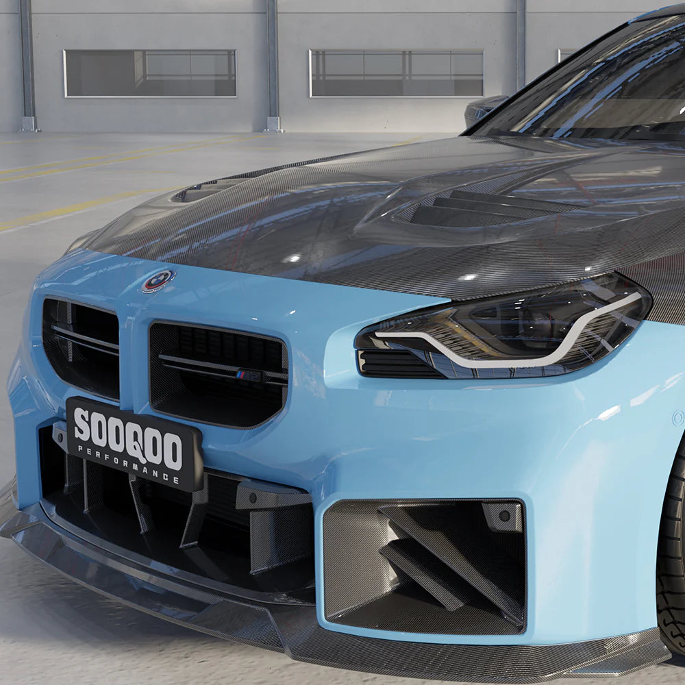 SOOQOO Carbon Fibre Hood Replacement - Compatible with BMW M2 (G87) - SOOQOO Official Hood/Bonnet Complete