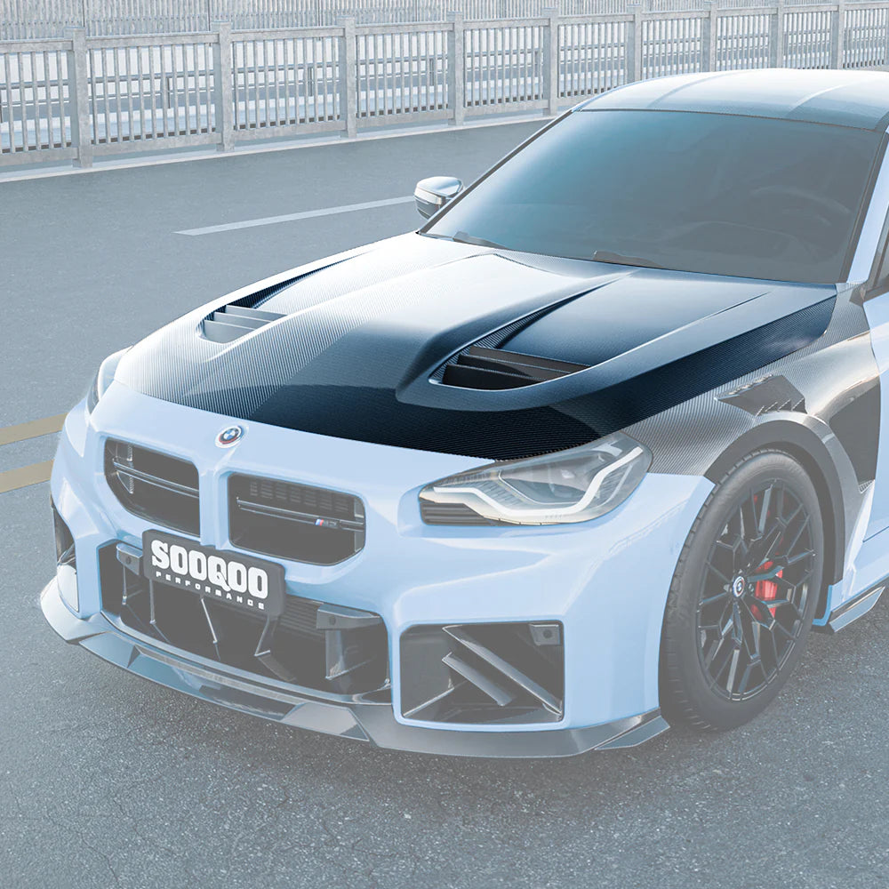 SOOQOO Carbon Fibre Hood Replacement - Compatible with BMW M2 (G87) - SOOQOO Official Hood/Bonnet Complete