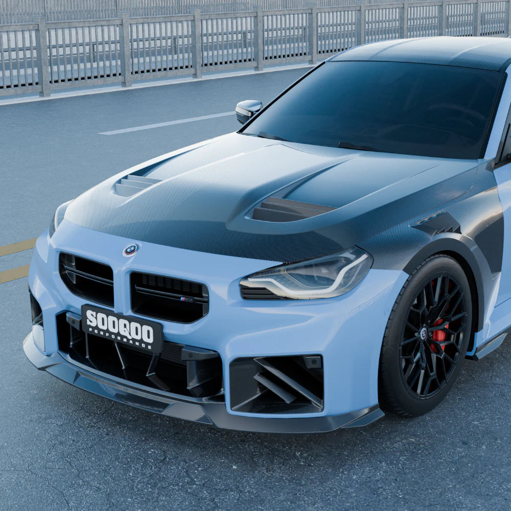 SOOQOO Carbon Fibre Hood Replacement - Compatible with BMW M2 (G87) - SOOQOO Official Hood/Bonnet Complete