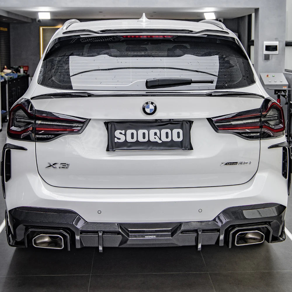 SOOQOO Carbon Fibre Rear Diffuser - Compatible with BMW X3 (G01) - SOOQOO Official Rear Diffuser