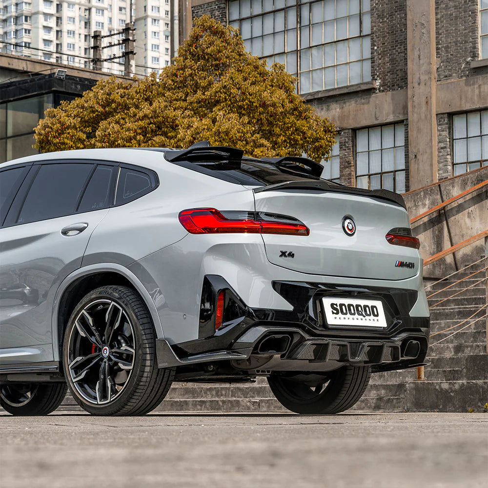 SOOQOO Carbon Fibre Rear Diffuser - Compatible with BMW X4 LCI (G02) - SOOQOO Official Front Lip
