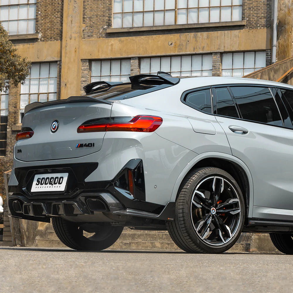 SOOQOO Carbon Fibre Rear Diffuser - Compatible with BMW X4 LCI (G02) - SOOQOO Official Front Lip