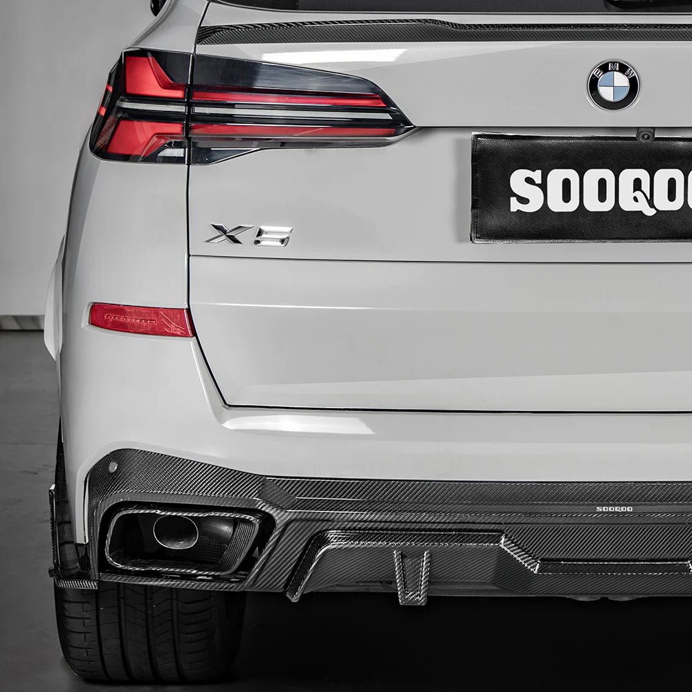 SOOQOO Carbon Fibre Rear Diffuser - Compatible with BMW X5 (G05) - Twenty Two Tuning Rear Diffuser