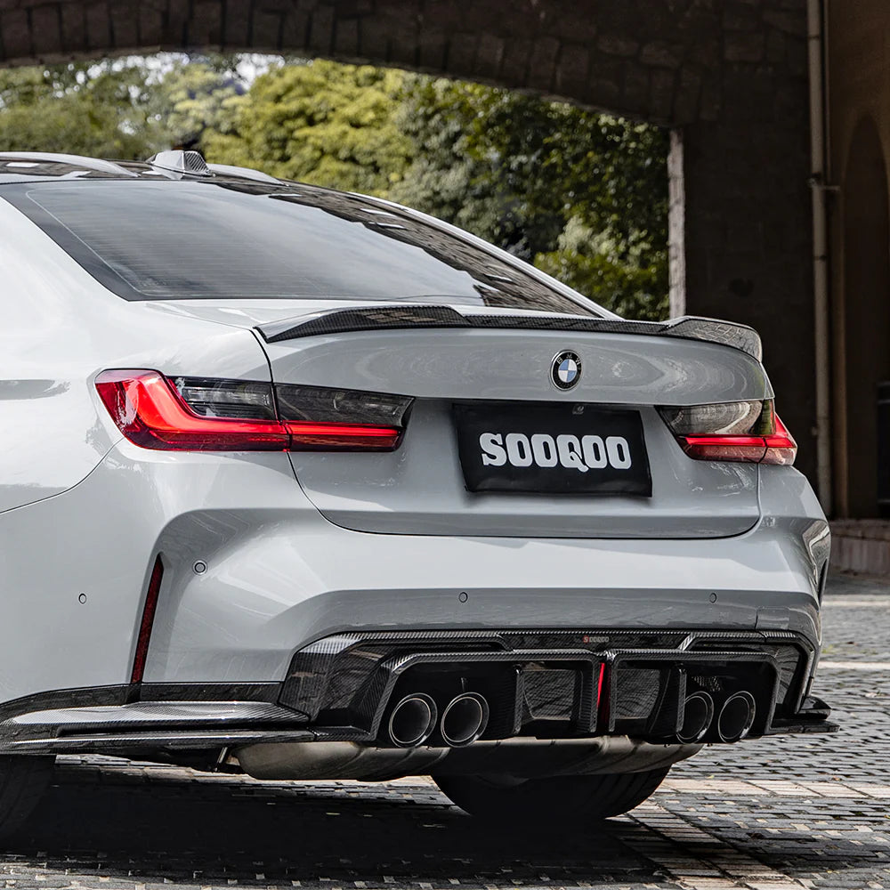 SOOQOO V1 Carbon Fibre Rear Diffuser - Compatible with BMW M3/M4 (G80/G81/G82/G83) - SOOQOO Official Rear Diffuser