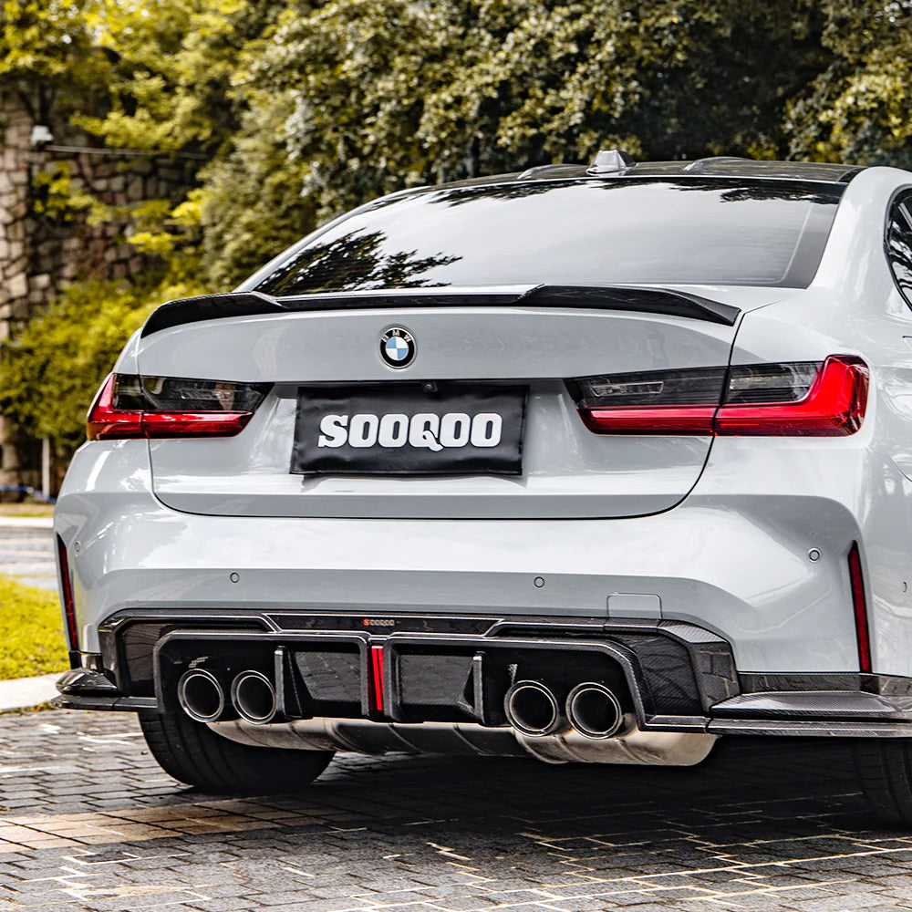 SOOQOO V1 Carbon Fibre Rear Diffuser - Compatible with BMW M3/M4 (G80/G81/G82/G83) - SOOQOO Official Rear Diffuser