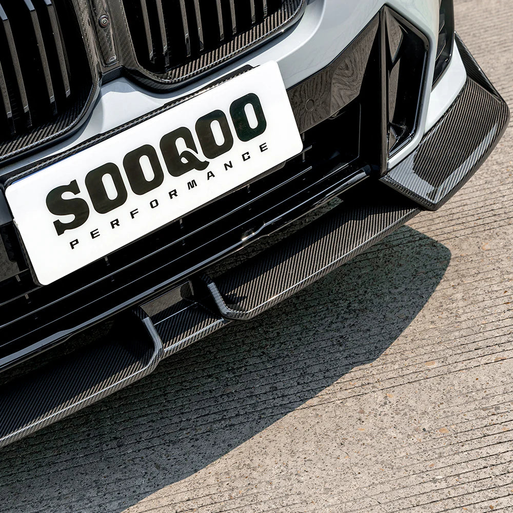 SOOQOO V2 Carbon Fibre Front Lip Spoiler - Compatible with BMW X4 LCI (G02) - SOOQOO Official Front Lip