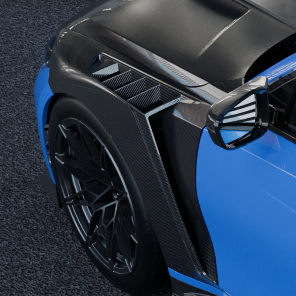 SOOQOO Vented Carbon Fiber Fenders - Compatible with BMW M3 (G80/G81) - SOOQOO Official Front Fenders Complete