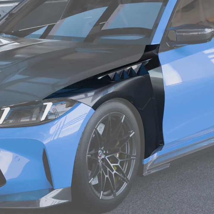  M3ボディ SOOQOO Vented Carbon Fiber Fenders For BMW M3 G80/G81