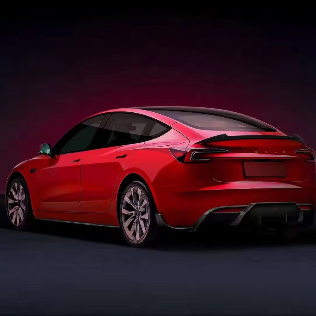 Tesla Model 3 (LCI) TTT Carbon Fiber Rear Trunk Spoiler - Twenty Two Tuning Rear Spoiler