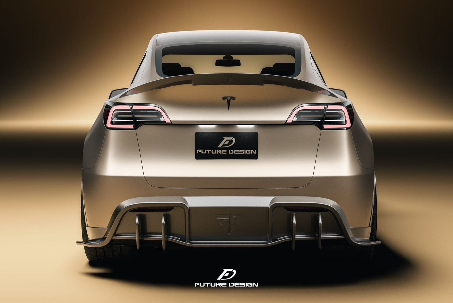 Tesla Model Y Future Design Carbon Fibre Rear Diffuser - Future Design Rear Diffuser