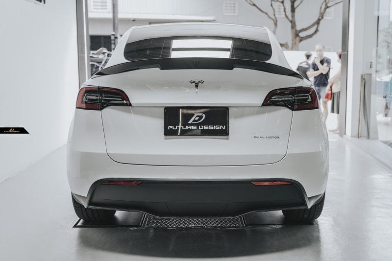 Tesla Model Y Future Design V2 Carbon Fibre Rear Trunk Spoiler - Future Design Rear Spoiler