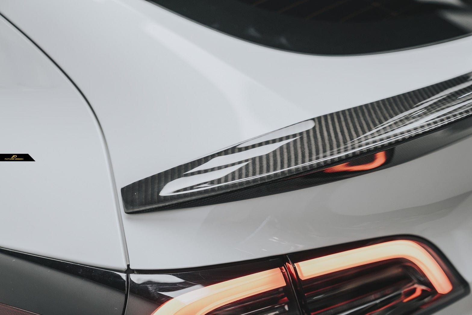 Tesla Model Y Future Design V2 Carbon Fibre Rear Trunk Spoiler - Future Design Rear Spoiler