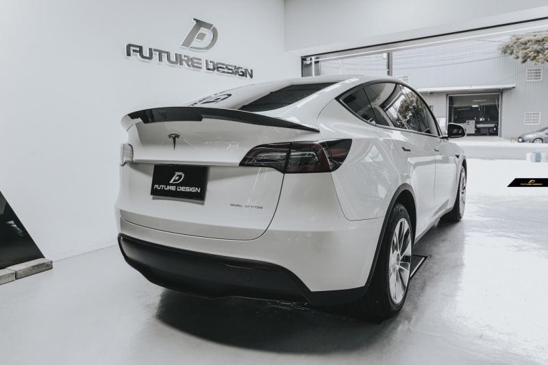 Tesla Model Y Future Design V2 Carbon Fibre Rear Trunk Spoiler - Future Design Rear Spoiler
