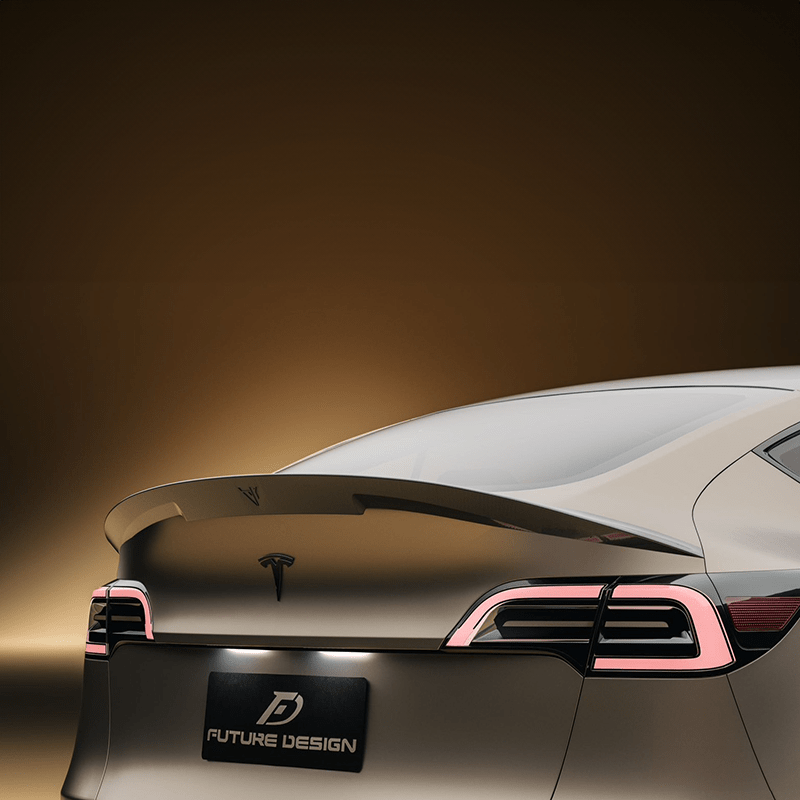 Tesla Model Y Future Design V2 Carbon Fibre Rear Trunk Spoiler - Future Design Rear Spoiler