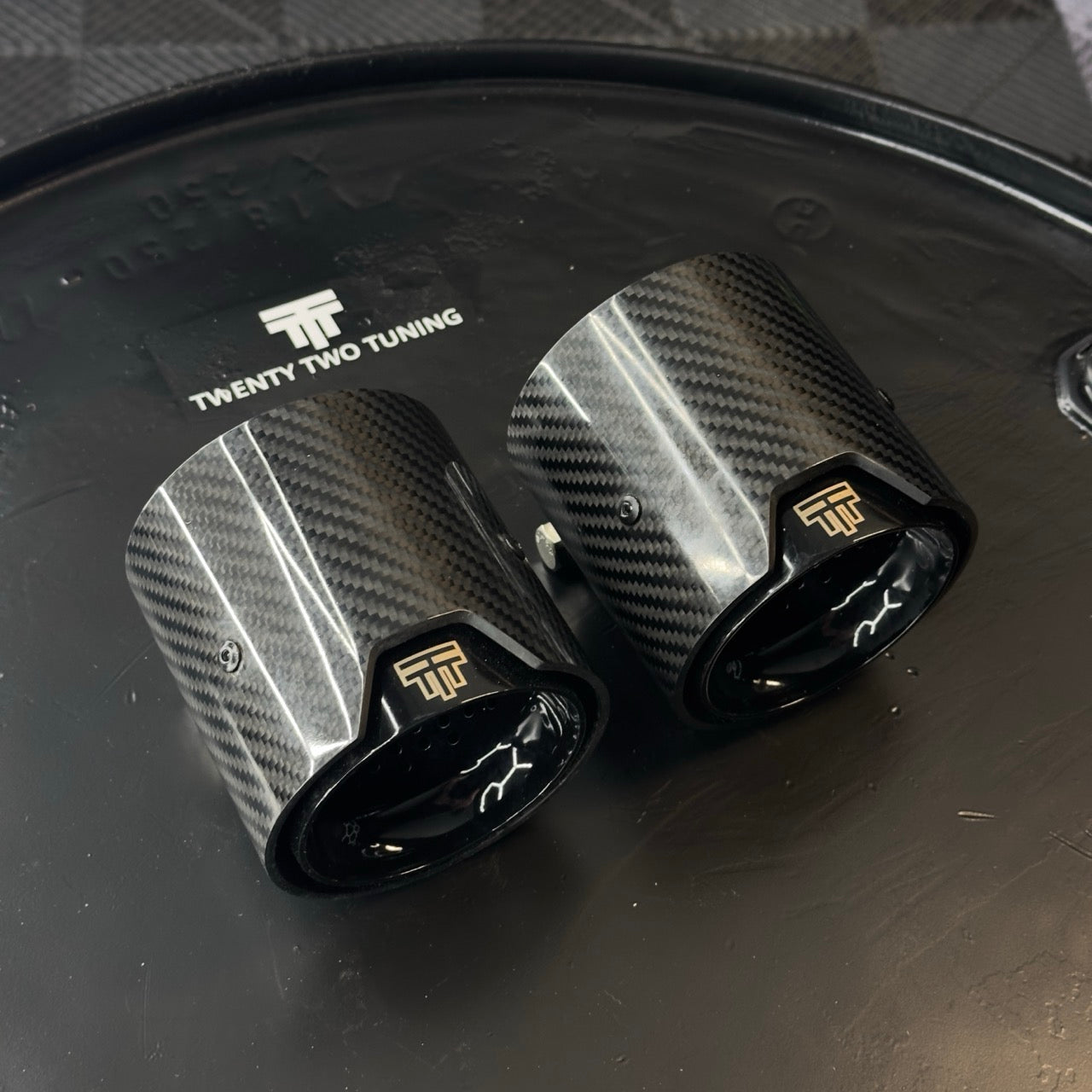 TTT Carbon Fibre Exhaust Tips - Compatible with BMW 1 Series (F20/F21) - Twenty Two Tuning Exhaust Tips