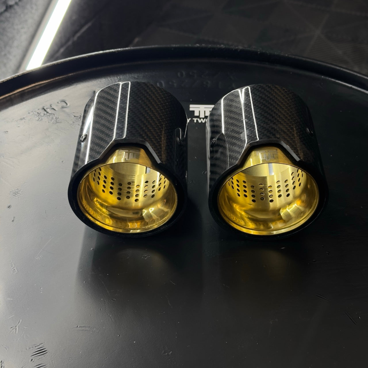 TTT Carbon Fibre Exhaust Tips - Compatible with BMW 1 Series (F20/F21) - Twenty Two Tuning Exhaust Tips