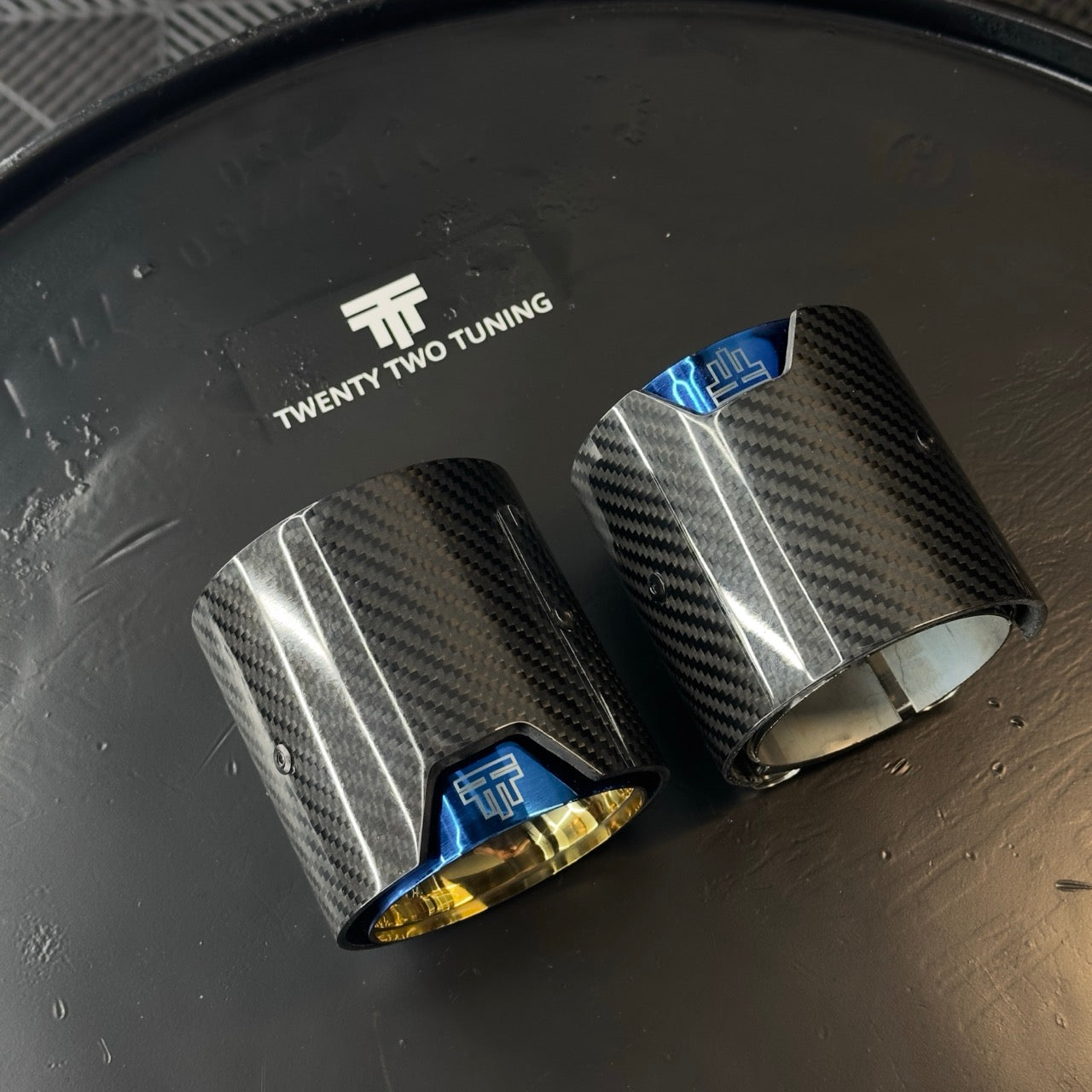 TTT Carbon Fibre Exhaust Tips - Compatible with BMW 1 Series (F20/F21) - Twenty Two Tuning Exhaust Tips