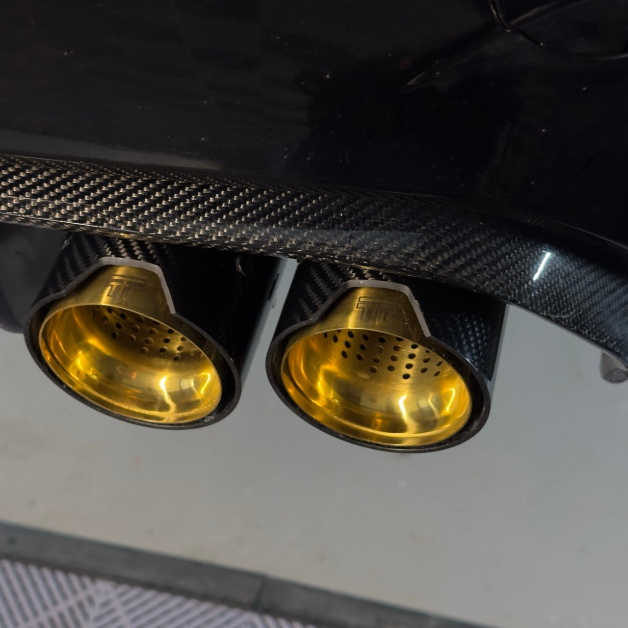 TTT Carbon Fibre Exhaust Tips - Compatible with BMW M2 (F87) - Twenty Two Tuning Exhaust Tips