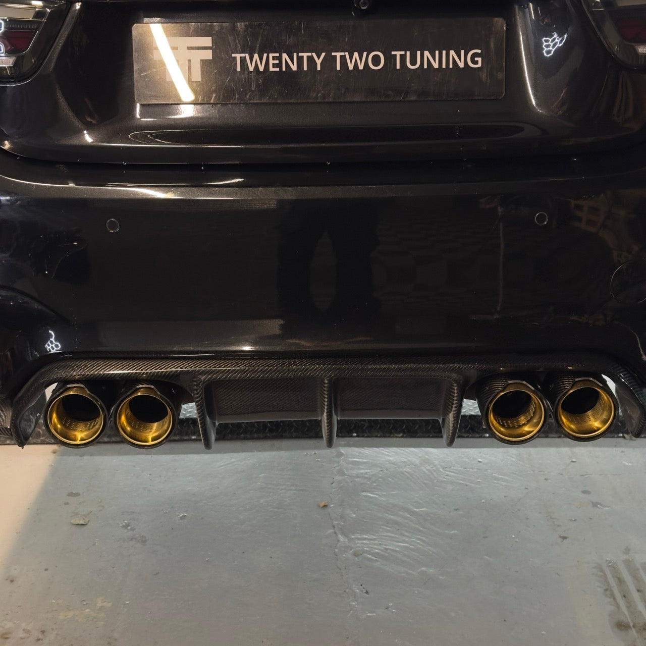 TTT Carbon Fibre Exhaust Tips - Compatible with BMW M2 (F87) - Twenty Two Tuning Exhaust Tips