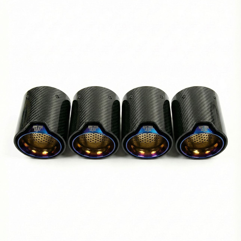 TTT Carbon Fibre Exhaust Tips - Compatible with BMW M3/M4 (G80/G81/G82/G83) - Twenty Two Tuning Exhaust Tips