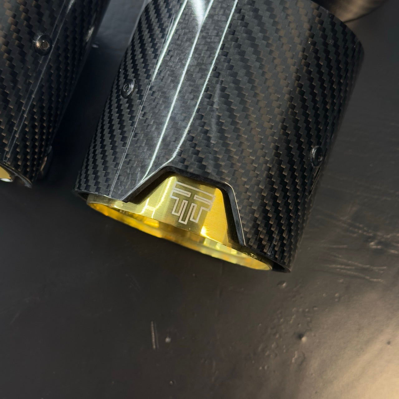 TTT Carbon Fibre Exhaust Tips - Compatible with BMW M5 (G90/G99) - Twenty Two Tuning Exhaust Tips
