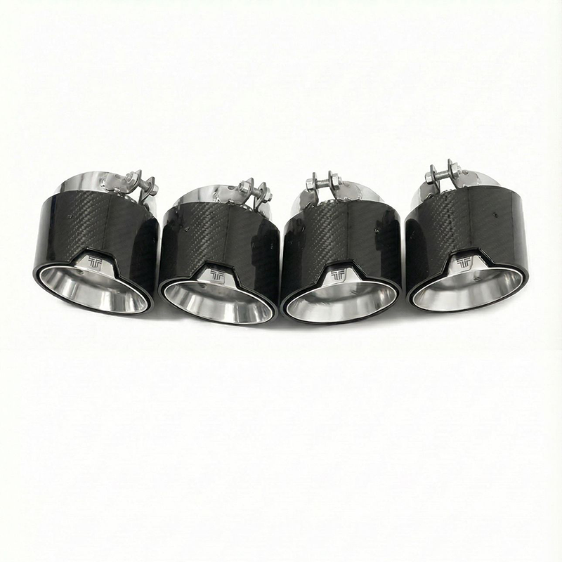 TTT Slash Cut Carbon Exhaust Tips - Compatible with BMW X6M (F96) - Twenty Two Tuning Exhaust Tips