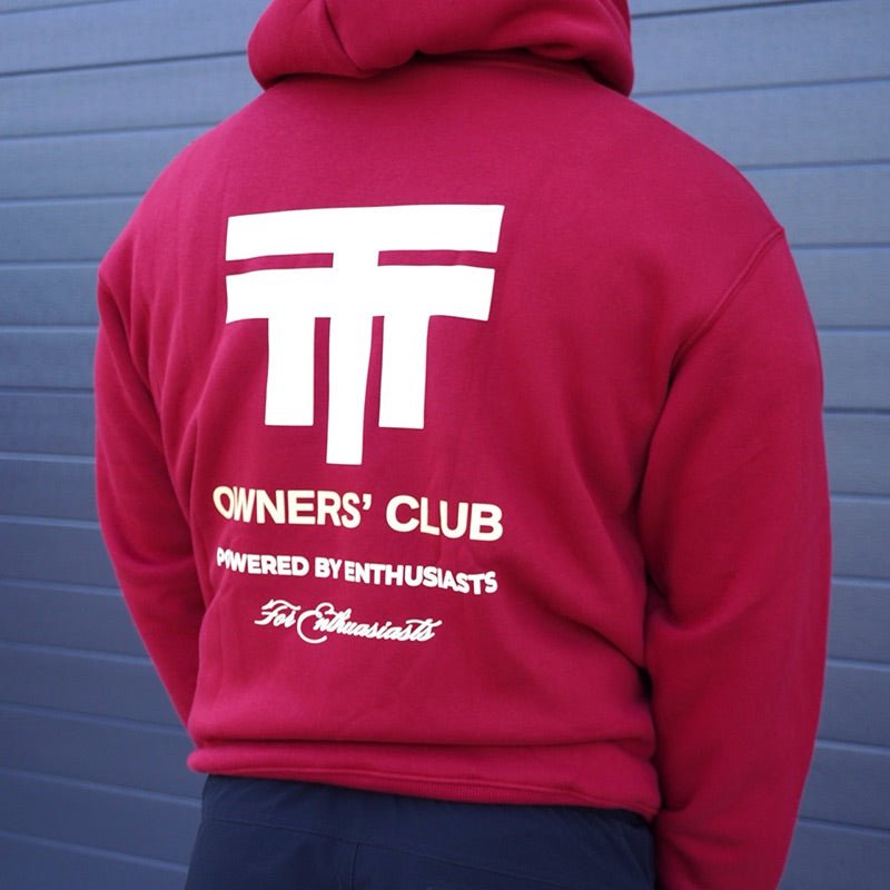 Twenty Two Tuning Owners Club Hoodie Maroon - Twenty Two Tuning Clothing