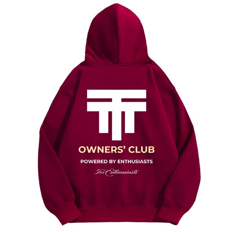 Twenty Two Tuning Owners Club Hoodie Maroon - Twenty Two Tuning Clothing
