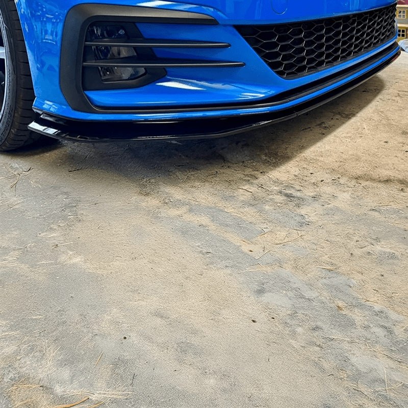 Volkswagen Golf GTI (Mk7.5) TCR Style Gloss Black Front Lip Spoiler - Twenty Two Tuning Side Skirts