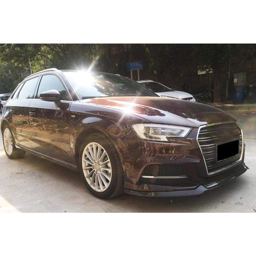 Audi A3/S3 (8V) S Line Hatchback Facelift Carbon Fibre Front Lip Spoiler - Twenty Two Tuning Front Lip