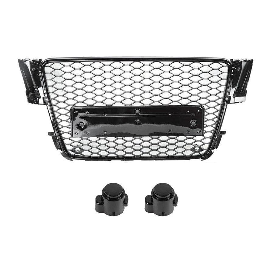 Audi A5/S5 (B8) Pre-facelift RS5 Style Gloss Black Honeycomb Front Grille - Twenty Two Tuning Front Grille