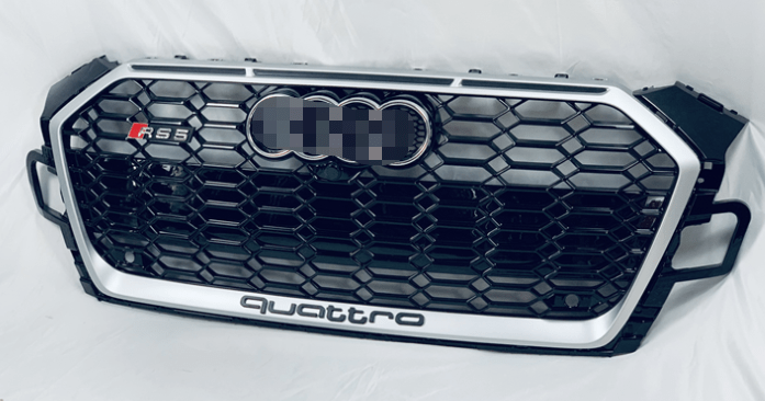 Audi A5/S5 (B9.5) RS5 Style Silver/Black Honeycomb Front Grille - Twenty Two Tuning Front Grille