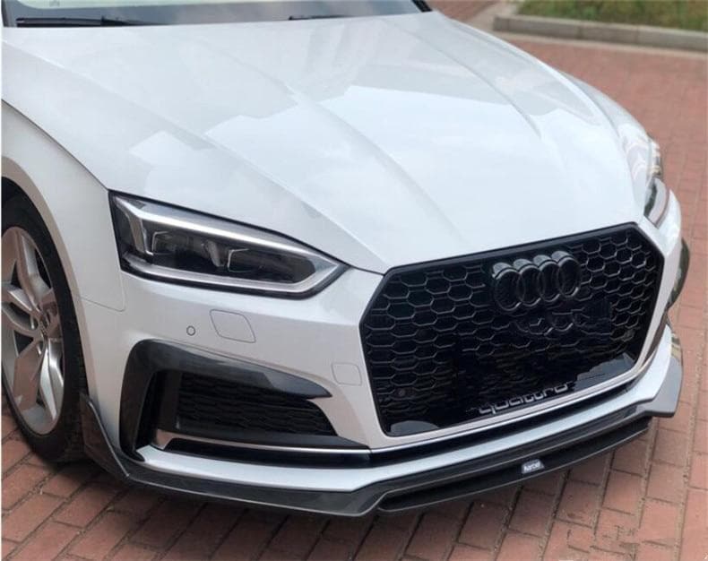 Audi A5/S5 (B9) S Line Saloon Carbon Fibre Front Fog Light Surrounds - Twenty Two Tuning Front Canards/Bumper Inserts