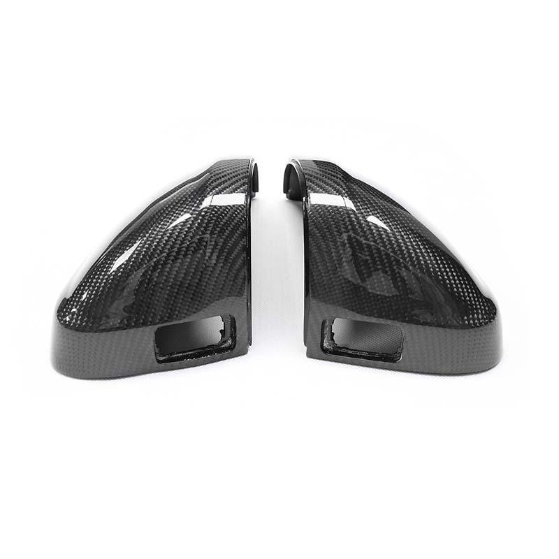 Gloss Black Carbon Fiber Wing Mirror Covers For Audi A5 S5 2008-2009 – Left & Right