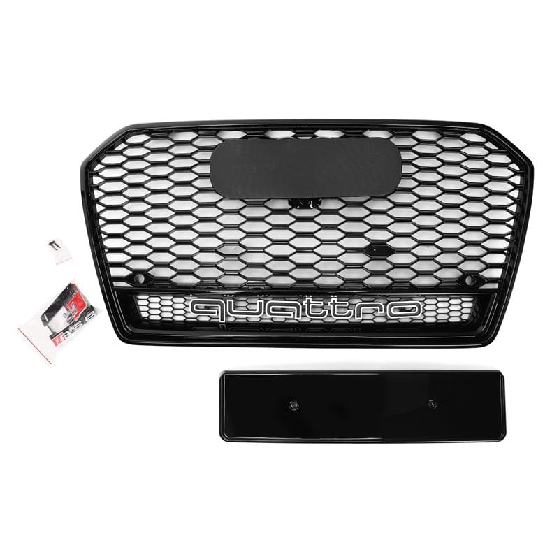 Audi A6/S6 (C7.5) RS6 Style Gloss Black Honeycomb Front Grille - Twenty Two Tuning Front Grille