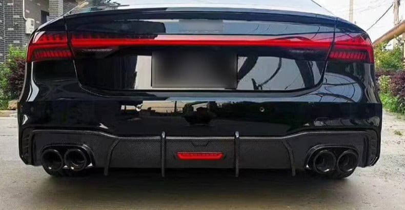 Audi A7/S7 (C8) S Line Karbel Style Carbon Fiber Rear Diffuser - Twenty Two Tuning Rear Diffuser