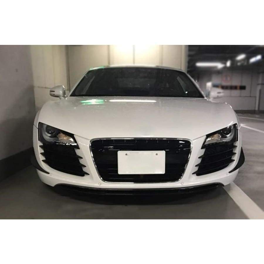 Audi R8 V8/V10 (Type 42) Carbon Fibre Front Bumper Canards - Twenty Two Tuning Front Canards/Bumper Inserts