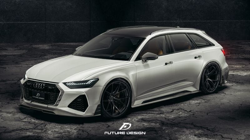 Audi RS6 Avant (C8) Future Design Carbon Fibre Side Skirts - Future Design Side Skirts