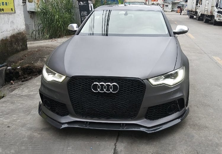 Audi RS6 C7 C7.5 2013-2018用カーボンファイバーフロントリップスポイラー
