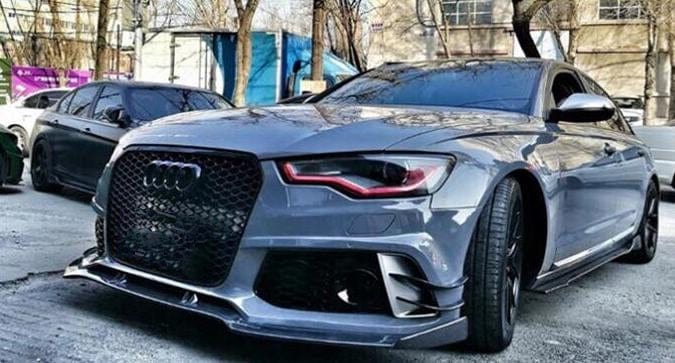 Audi RS6 C7 C7.5 2013-2018用カーボンファイバーフロントリップスポイラー