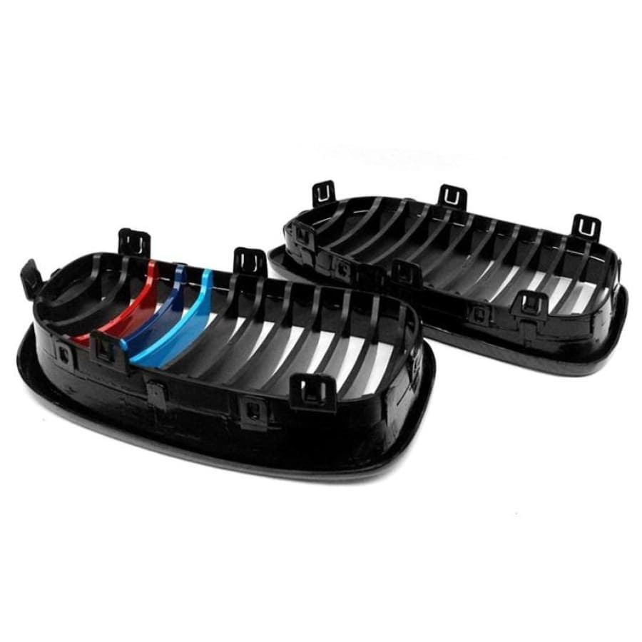 BMW 1 Series/1M (E81/E82/E87/E88) Tri-Colour Carbon Fibre Front Grille - Twenty Two Tuning Front Grille