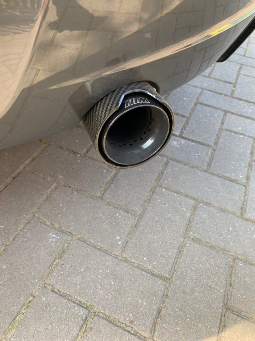 BMW 1 Series (F20/F21) M135I/M140I M Performance Style Carbon Fibre Black Exhaust Tips - Twenty Two Tuning Exhaust Tips
