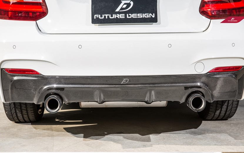 BMW 2 Series (F22/F23) 3D Design Carbon Fibre Diffuser - Future Design Rear Diffuser