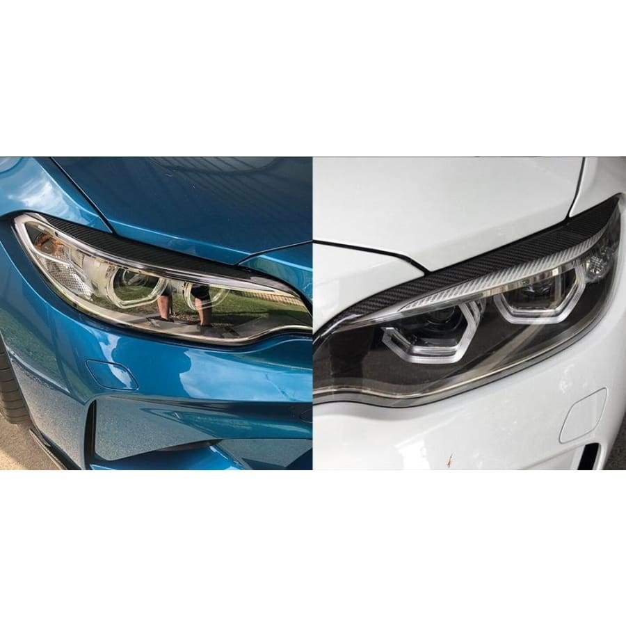 BMW 2 Series/M2/M2C (F22/F23/F87) Carbon Fibre Headlight Covers - Twenty Two Tuning Headight/Headlamp Trims