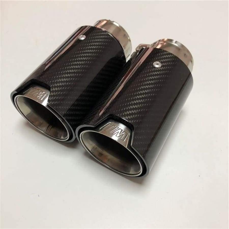 BMW 3 Series (E90/E91/E92/E93) 335I/335D M Performance Style Carbon Fiber Exhaust Tips - Twenty Two Tuning Exhaust Tips
