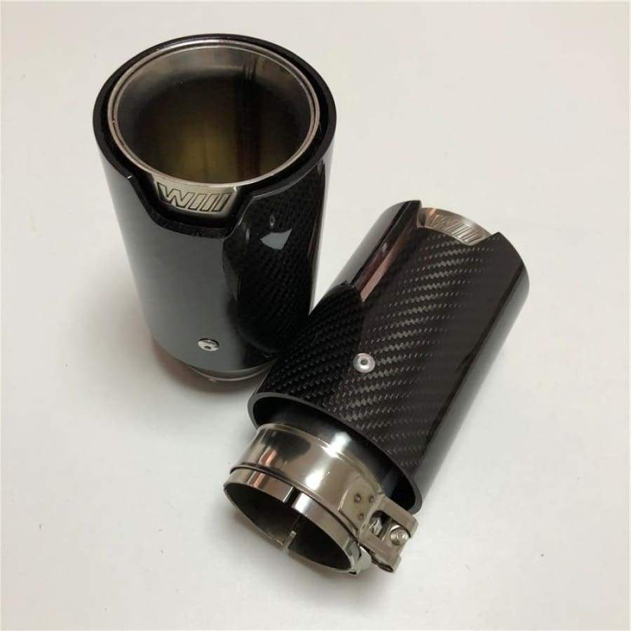 BMW 3 Series (E90/E91/E92/E93) 335I/335D M Performance Style Carbon Fiber Exhaust Tips - Twenty Two Tuning Exhaust Tips