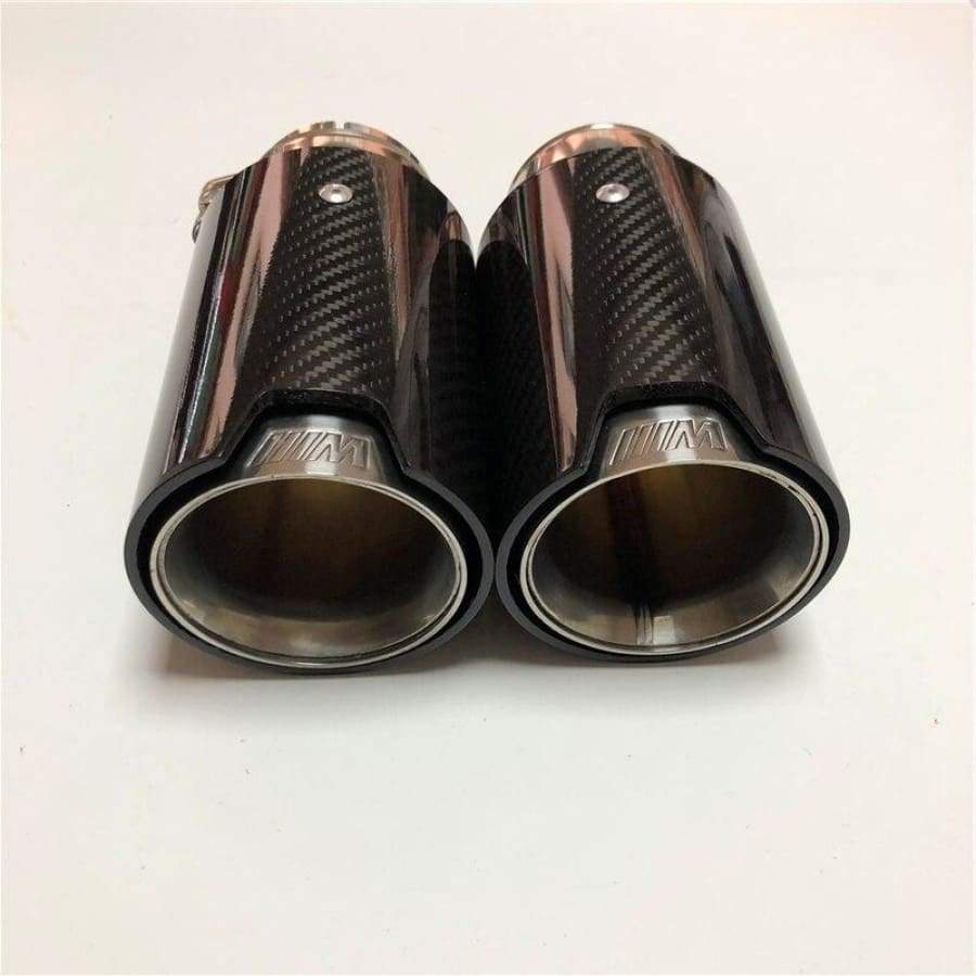 BMW 3 Series (E90/E91/E92/E93) 335I/335D M Performance Style Carbon Fiber Exhaust Tips - Twenty Two Tuning Exhaust Tips