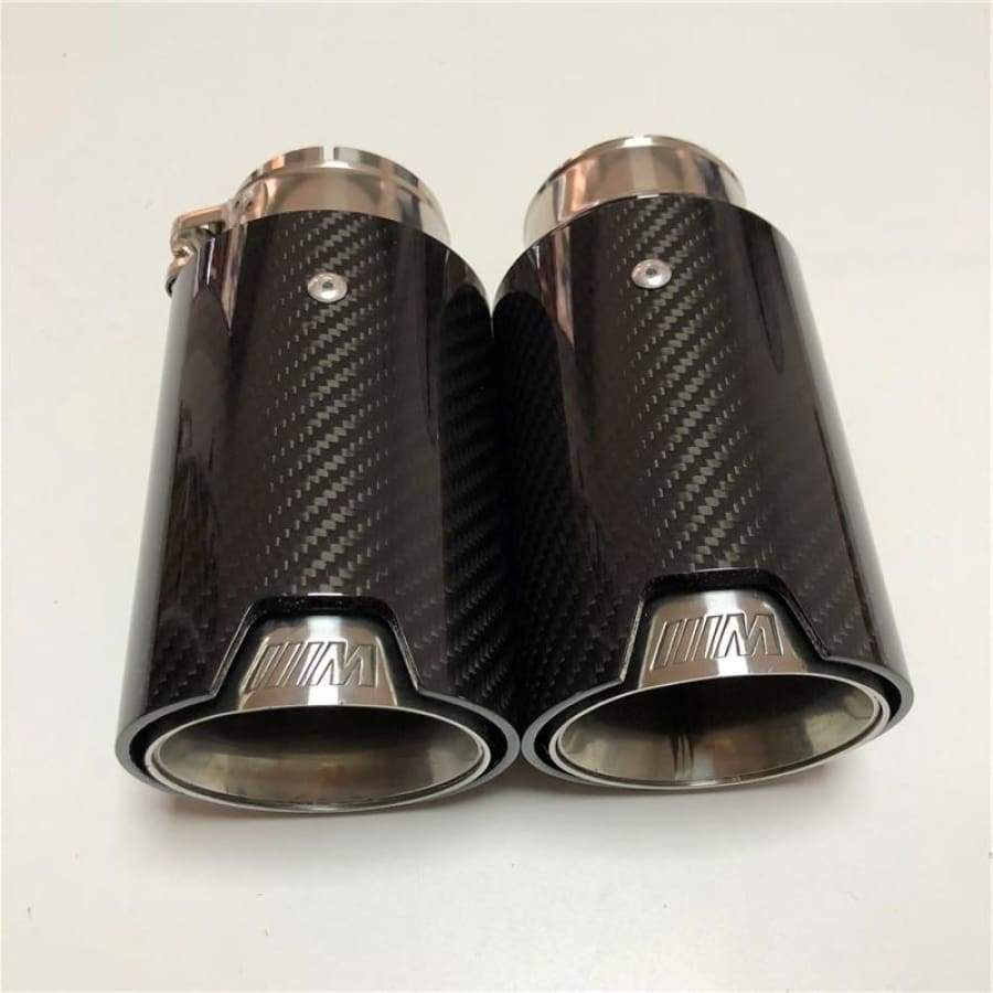 BMW 3 Series (E90/E91/E92/E93) 335I/335D M Performance Style Carbon Fiber Exhaust Tips - Twenty Two Tuning Exhaust Tips